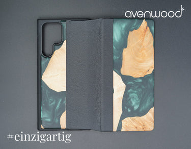Samsung Galaxy S22 Ultra PORTO COLLECTION FLIPCASE 9645 Grün